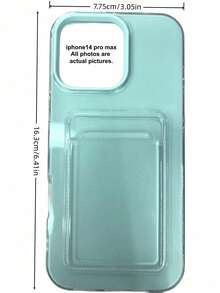 2 In 1 Mint Green Phone Case With Card Slot Shockproof Clear Soft Flexible TPU Compatible With IPhone 16 15 14 13 12 11 Pro Max Plus Slim Protective Cover Daily Use Essential - Mint - View 28