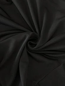 Roveilla 大码女式针织开衫连衣裙，长袖波点网纱蝴蝶结腰部修身撞色优雅法式风格 - 棕色 - 查看 9