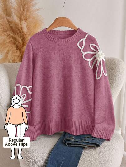 CosyJoli Plus-Size Autumn And Winter Knitted Tops, Warm Women's Tops, Autumn And Winter Casual Women's Tops, Woolen Pullover Tops, Cute Sweaters, Autumn And Winter Women's Clothing