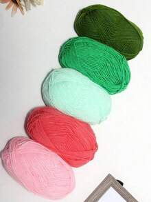 5卷250克手工钩编毛线，柔软舒适，多色编织线，用途广泛，可用于制作钱包、包包、衣服等，DIY情人节礼物手工项目