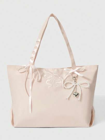 Kawaii Bolso de mano grande con capacidad para mujer, nuevo bolso versátil para ir y venir con correa para el hombro