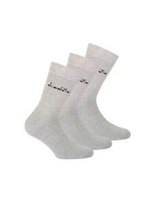 Diadora 3 Pack Unisex Athletic Socks - Grey - View 1