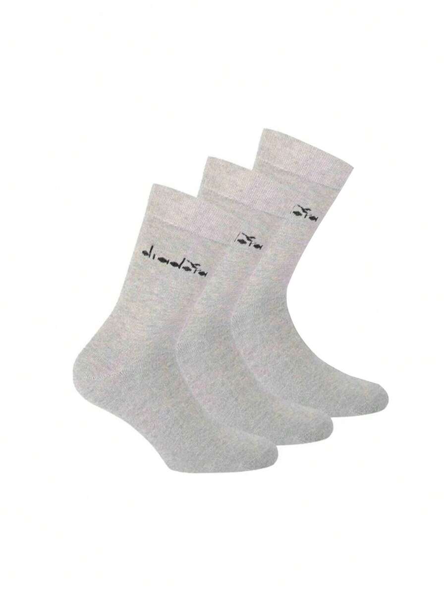 Diadora 3 Pack Unisex Athletic Socks - Grey - View 1