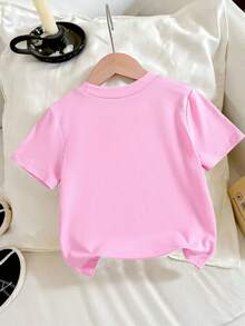 SHEIN Tween Girls' 3D Sequin 'My 10th Birthday' Graphic Round Neck Pink T-Shirt Clothes For Girls 10 10y Girl Clothing T Shirts For 10 Yr Old Girls - Pink - View 2