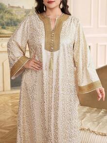 Al Najma 大码女士土耳其长裙和阿拉伯传统长袍 - 彩色 - 查看 1