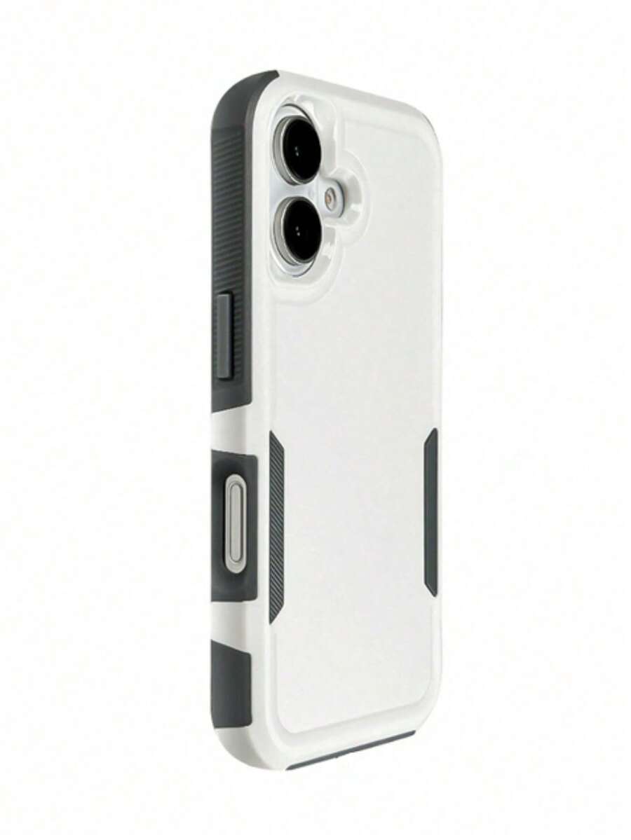 Ốp lưng điện thoại bảo vệ hai lớp Luxury Armor tương thích với iPhone 16 11 12 13 14 15 Pro Max Plus 16E Hộp nhựa cứng chống sốc Ốp lưng - trắng - Xem 1