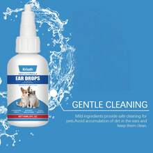 1Pc 60ml Pet Ear Drops - Suitable For Cats And Dogs, Daily Care For Pet Ear Cleaning And Odor Removal