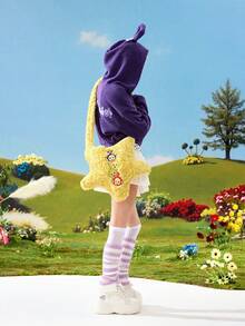 Teletubbies X ROMWE 天线宝宝 & Romwe 黄色 Y2K 宝贝可爱卡通星星印花 3D 造型时尚简约女士斜挎包，可调节肩带女士单肩手提包，适合大学、购物、旅行等场合。 - 黃色 - 查看 6