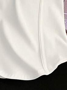 Resyla 蝴蝶结印花V领短袖女式T恤 - 白色 - 查看 4