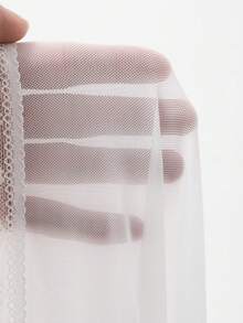 Dazy Plus Camisón holgado y sexy de mujer talla grande de gasa y encaje en contraste, primavera/verano