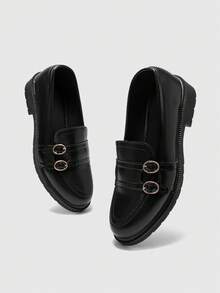 CUCCOO BIZCHIC Mocasines planos versátiles y casuales para uso diario y de oficina - Negro - Ver 7
