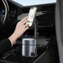 2-In-1 Adjustable Car Cup Holder Mount For Smartphones And Tablets – 360° Rotatable, Foldable, Universal Fit, ABS Material, Dashboard Installation, Hands-Free Navigation For All Devices, Car Accessories Compatible With IPhone, Android Phone, Gift For Birthday, Family, Friends Car Phone Holder - Black - View 5