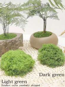 SHEIN 30g/50g Artificial Moss String , Fake Moss, Faux Moss For Plants Indoor, Artificial Moss For Indoor Plants, Green Moss For Plants Indoor Art Landscape, Gardening Decor, Crafts Moss For DIY Decorative Moss Table Centerpieces Decor Fairy Garden Floral Wedding,Freely Shaped Available - Dark Green - View 4