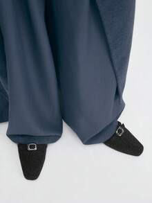 Mnmlis 女士休闲简约日常通勤百搭平底鞋 - 黑色 - 查看 2