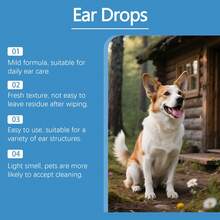 1Pc 60ml Pet Ear Drops - Suitable For Cats And Dogs, Daily Care For Pet Ear Cleaning And Odor Removal