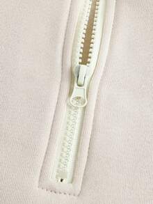 SHEIN 两件套女士休闲时尚创意个性清新优雅简约蝴蝶结印花立领半拉链卫衣和直筒裤，舒适秋冬套装