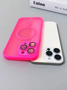 Magnetic Luxury Matte Translucent Armor Shockproof Case Compatible With IPhone 16 15 14 13 12 11 Pro Max For Wireless Charge Cover Waterproof Anti-Fall Scratch Resistant - Red - View 11