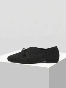 Mnmlis 女士休闲简约日常通勤百搭平底鞋 - 黑色 - 查看 8