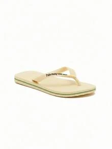 Havaianas Dép xỏ ngón đế bằng thường ngày cho nữ, thoải mái và đa năng để mang hàng ngày - Kem - Xem 1