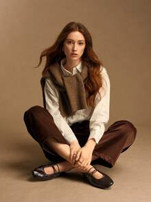 Rosivie Women Casual Versatile Commute Simple Flats - Coffee Brown - View 2