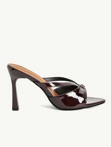 CUCCOO CHICEST Sandales à talons hauts mode à boucle et bout pointu pour femmes - Marron - Voir 8