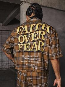 PAVTROS Men's Streetwear Cropped Pants Set Plaid Pants Men 2 Piece Set Men S Two Piece Set Pants Streetwear - Brown - View 3