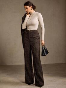 MOTF PREMIUM WOOL PRESS CREASE SUIT PANTS - Coffee Brown - View 7