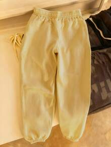 Rovax Women's Letter Print Elastic Waist Loose Fit Casual Sweatpants - Multicolor - View 2