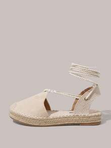 Styleloop Giày lười nữ phong cách Bohemian thường ngày - Màu be - Xem 2