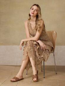 MOTF PREMIUM BRAID PU LEATHER FLAT SANDALS FOR CHRISTMAS