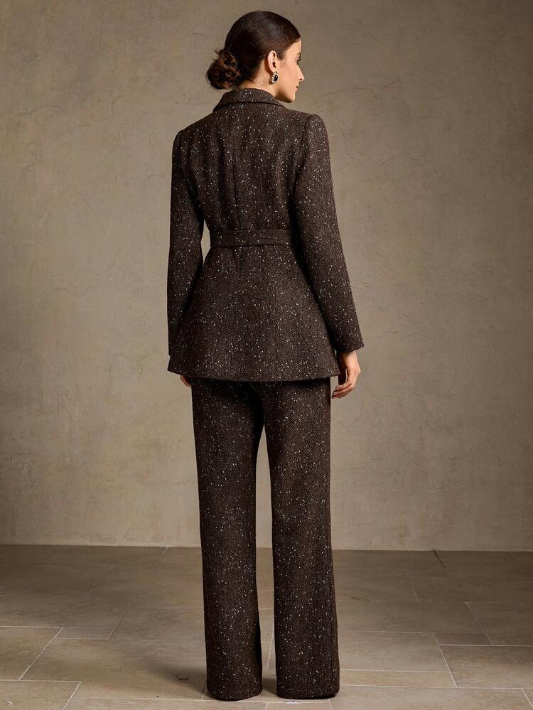 WOOL PRESS CREASE SUIT PANTS