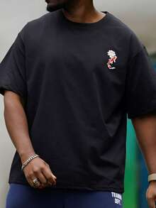 Heavens Edit 男士时尚印花宽松短袖T恤 | 精致设计 | 夏季必备 | 轻松搭配，彰显你的风格 - 黑色 - 查看 5