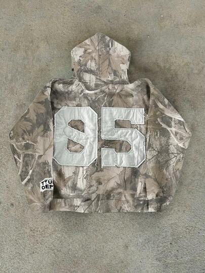 Glimmora Y2K Streetwear Camouflage Zip-Up Sweatshirt, Vintage Leaf Camo, Streetwear Sweatshirt, Retro American Street Dance Hooded Casual Camo Zip-Up Sweatshirt, Casual Leaf Camo Zip-Up Sweatshirt Jacket, Harajuku Style, Zip-Up Sweatshirt, American Gothic Rock, Street, Casual, Versatile Use