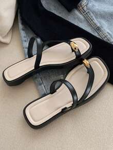 GlamourGrip Women Flip-Flops - Black - View 7