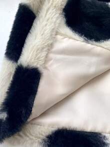 女童可爱黑色爱心时尚舒适连帽长袖外套，秋冬季女童爱心外套，幼儿女童爱心外套，儿童爱心外套，女童爱心印花外套，爱心抓绒外套 - 杏色 - 查看 6