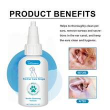 1Pc/2pcs 60ml Pet Ear Care Drops Dogs And Cats Ear Cleaning Ear Wax Deodorizing Ear Cleansing Ear Oil Treatment Drops - Multicolor - View 6