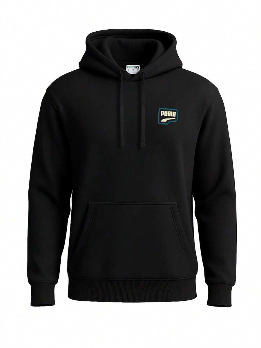 Puma Downtown Men's Hoodie Black - Negro - Ver 1