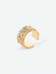 Opalesca 1 chiếc nhẫn hở bản rộng sang trọng bằng kim loại đồng dành cho nữ, kiểu dáng cao cấp, phù hợp cho nữ đeo hàng ngày, phối đồ, phong cách cổ điển, phụ kiện cưới, trang sức phương Tây, phong cách thần tiên/cổ tích, đính ngọc trai, thích hợp cho mùa thu đông. - Nhiều màu - Xem 6