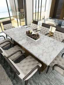 1 Roll Marble Contact Paper Peel And Stick Countertops For Kitchen Waterproof Contact Paper For Desk Rose Pink Marble Countertop Covering Adhesive Vinyl Wrap Renter Friendly Wallpaper - Black and White - View 6