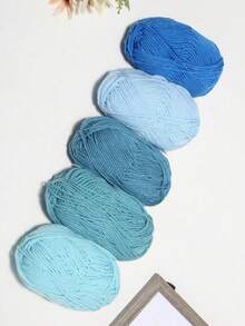 5卷250克手工钩编毛线，柔软舒适，多色编织线，用途广泛，可用于制作钱包、包包、衣服等，DIY情人节礼物手工项目