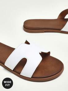 SHUZIA Cloud Comfort EE 宽版女式白色镂空绑带拖鞋 - 全天候缓冲，适合肿胀双脚和城市探险 - 白色 - 查看 4