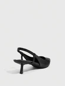 CUCCOO SZL Zapatos de vestir de tacón de aguja y punta fina para mujer, adecuados para ocasiones formales y fiestas como Navidad - Negro - Ver 4