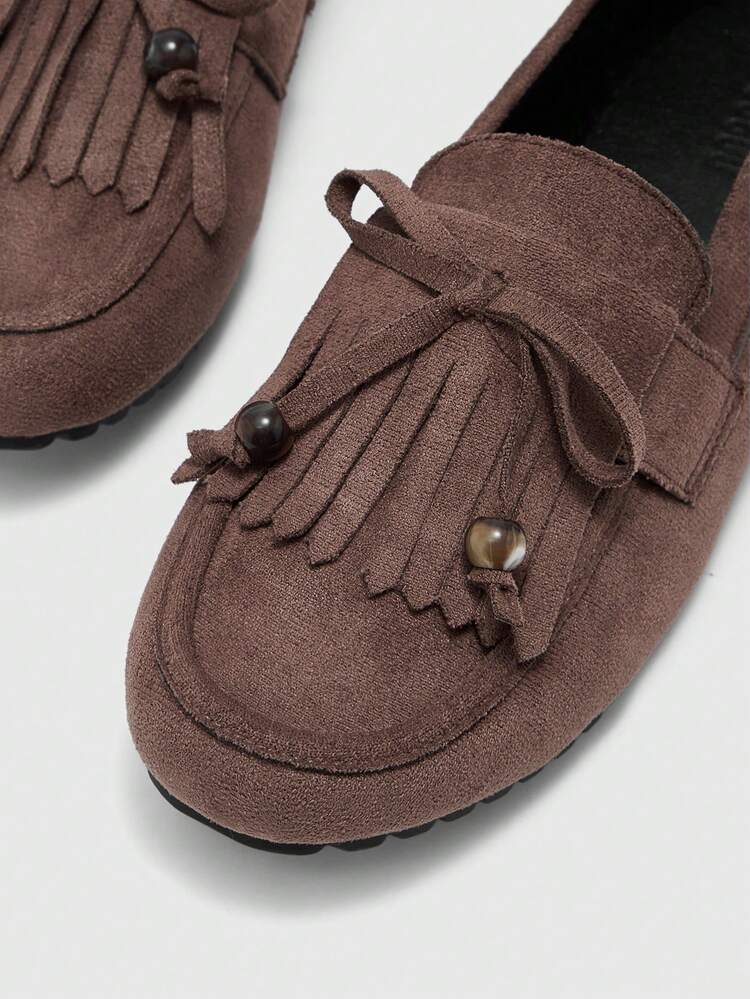 CUCCOO BIZCHIC Women's Casual Fringe Design Flat Loafers For Daily Wear For Christmas