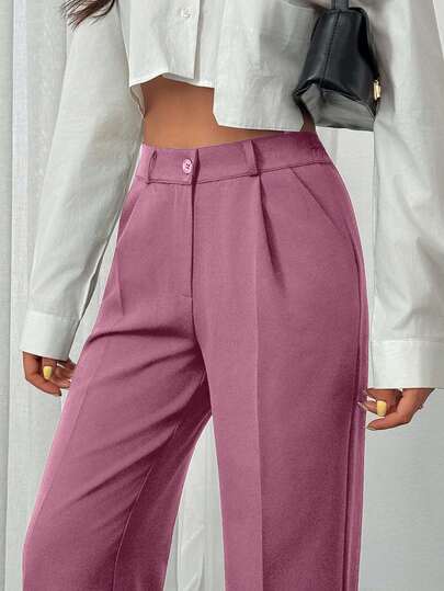 Classic Belted Detalied Pants, High-Waisted Design, Pleated Front, Business Attire, Straight Leg Cut, Professional Wear, Tailored Fit, Office Fashion, Formal Trousers, Smart Casual, Clean Lines, Traditional Style, Work Wardrobe Essential, Quality Fabric, Sophisticated Look, Corporate Wear, Modern Silhouette, Business Professional