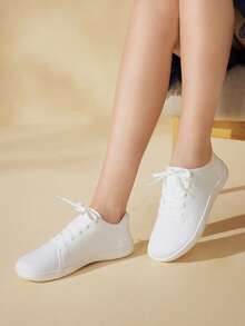 CUCCOO BASICS Women Casual Versatile Simple Breathable Flat Shoes - White - View 3