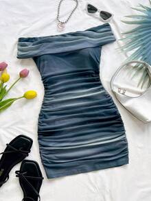 Soleia New Elegant Pleated Mini Dress, Suitable For Vacation - Multicolor - View 1