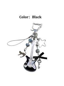 1pc/2pcs Cute Cat Guitar Bow Beaded Guitar Pendant, Adorable Keychain, Card Holder, Book Ccd Pendant, Christmas Gift, Exquisite Little Gift - Multicolor - View 8