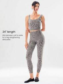 GLOWMODE 24" FeatherFit™ Leopard Love To Move Leggings Low Impact Daily Valentine's Day Love - 彩色 - 查看 3