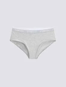 Loungeista 5 件/套女士纯色字母印花松紧带舒适简约三角裤 - 彩色 - 查看 6