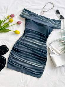 Soleia New Elegant Pleated Mini Dress, Suitable For Vacation - Multicolor - View 5